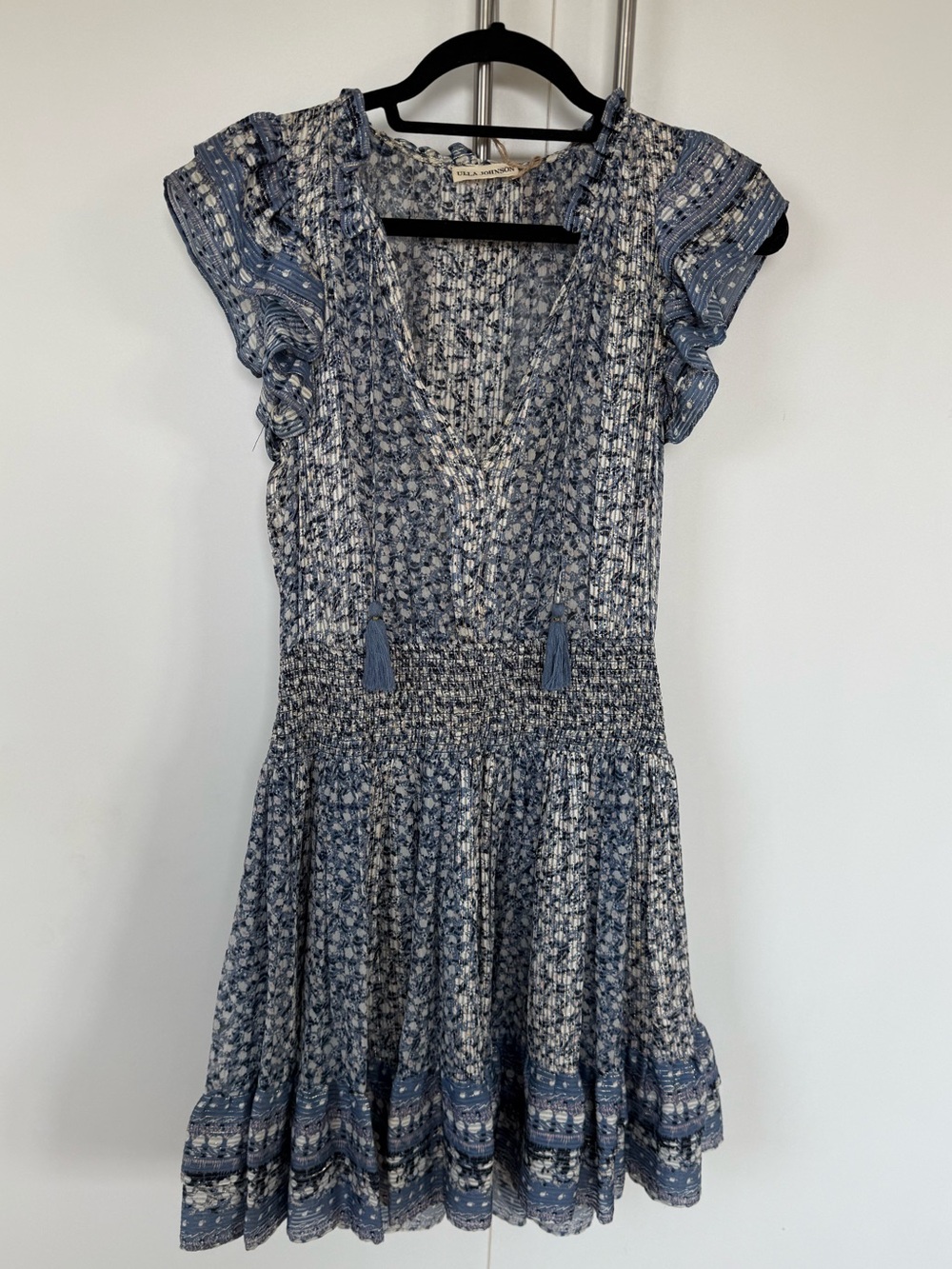 ULLA JOHNSON - BLUE RUFFLE DRESS - 2